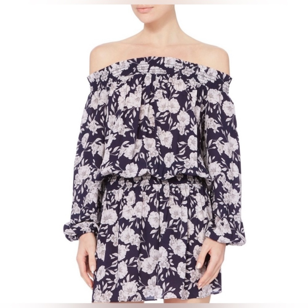 Intermix Emily Off Shoulder Floral Smocked Dress,‎ Size S